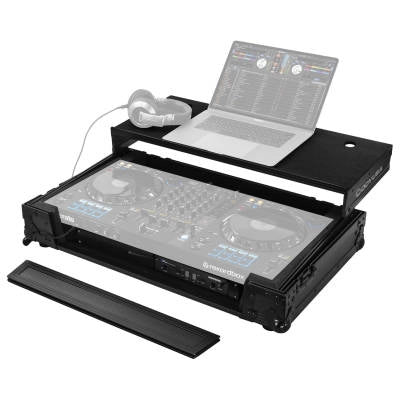Odyssey - Flight-case pour Pioneer DDJ-FLX6 avec plateforme Glide pour ordinateur portable - Noir
