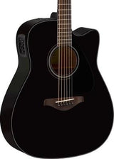 Yamaha - FGX800C Solid Spruce Top Dreadnought Acoustic Guitar with Electronics - Black