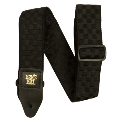 Bracelet Ernie Ball à carreaux noirs jacquard