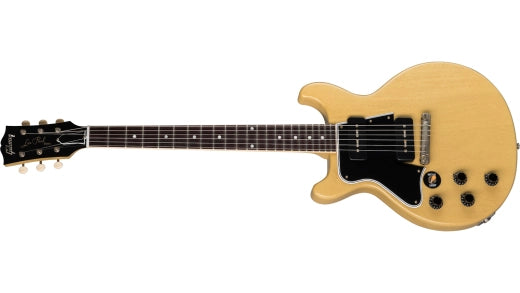 Gibson Custom Shop - Guitare électrique Les Paul Special Double Cutaway 1960, réédition avec étui rigide - Jaune TV (gaucher)