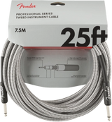 Fender - Professional Series Instrument Cable, 25, White Tweed