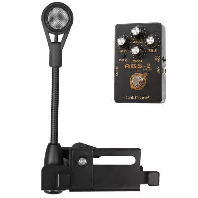 Système de microphone Gold Tone pour banjo/guitare à résonateur ABS