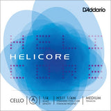 DAddario - H511 1/4M - Helicore Cello Single G String, 1/4 Scale, Medium Tension