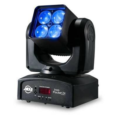 Projecteur à tête mobile American DJ - Inno Pocket Z4 Mini avec zoom, 4 LED RGBW quadruples de 10 W