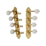 Mécaniques Grover pour mandoline professionnelle, style F, finition nacrée dorée