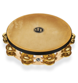 Latin Percussion - LP Pro 10 inch Double Row Tambourine w/Head - Brass