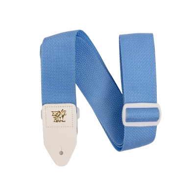 Sangle de guitare Ernie Ball en polypropylène - Bleu et blanc doux