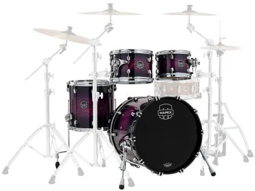 Mapex - Pack de 4 fûts Saturn VI Fusion (20, 10, 12, 14") - Royal Purple Burst