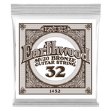 Corde simple pour guitare acoustique Ernie Ball Earthwood 80/20 Bronze - .032