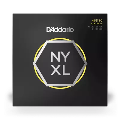 DAddario - Cordes pour basse 5 cordes Regular Light Multiscale, frettes en éventail (45-130)