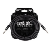 Câble d'instrument flexible Ernie Ball droit/droit 6 m (20 pi) - Noir