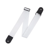 Sangle de guitare réglable Levys - 2 en polypropylène avec extrémités métalliques - Blanche