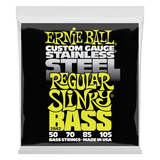 Cordes de basse Ernie Ball en acier inoxydable Slinky - Regular .050-.105