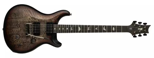 PRS Guitars - Guitare électrique satinée Custom 24 pouces 40e anniversaire avec étui rigide - Charcoal Tri-Color Burst