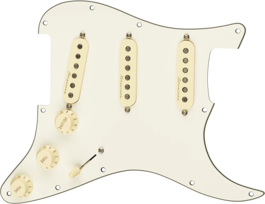 Fender - Pre-Wired Stratocaster Vintage Noiseless SSS Pickguard 11 Hole - Parchment