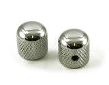 WD Music - Bouton bombé en laiton - Chrome (paquet de 2)