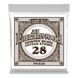 Corde simple pour guitare acoustique Earthwood en bronze phosphoreux Ernie Ball - .028