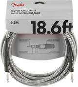 Câble d'instrument Fender - Série Professionnelle, 18,6 m, Tweed blanc