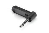 Hosa - Right Angle Adaptor, 1/4 inch TRS to Same