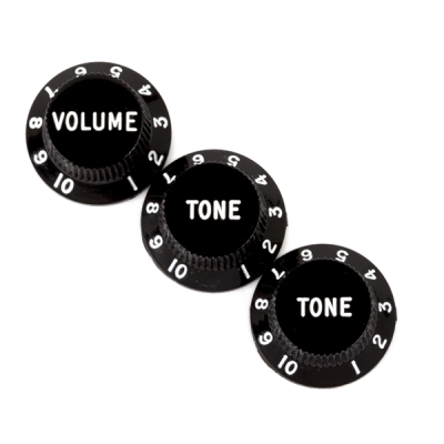 Fender - Stratocaster Knobs Tone/Tone/Volume - Black