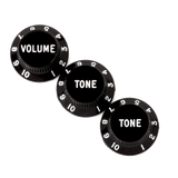 Fender - Stratocaster Knobs Tone/Tone/Volume - Black