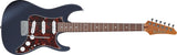 Ibanez - Guitare électrique 6 cordes AZ Prestige avec étui rigide - Dark Tide Blue Flat