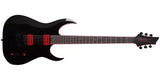 Schecter - Sunset-6 ET EX Red Dawn Baritone Electric Guitar - Black Gloss