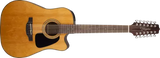 Takamine - Dreadnought acoustique/électrique 12 cordes pan coupé - Naturel brillant