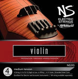 D'Addario Orchestral - NS310 - Jeu de cordes pour violon électrique NS, diapason 4/4, tension moyenne
