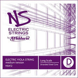 D'Addario Orchestral - NS412 - Alto électrique D'Addario NS, corde de ré simple, diapason long, tension moyenne