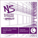 DAddario Orchestral - NS414 - DAddario NS Electric Viola Single C String, Long Scale, Medium Tension