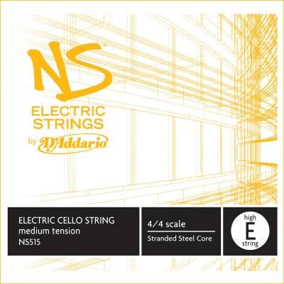D'Addario Orchestral - NS515 - Corde de Mi aigu pour violoncelle électrique, diapason 4/4, tension moyenne