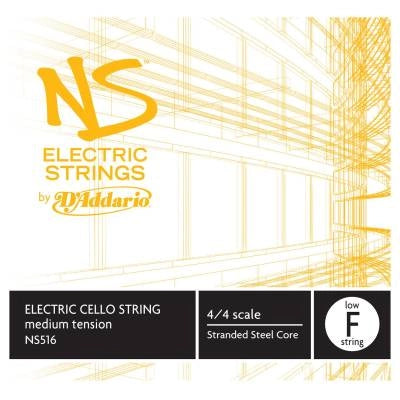 D'Addario Orchestral - NS516 - Corde de Fa grave pour violoncelle électrique D'Addario NS, diapason 4/4, tension moyenne
