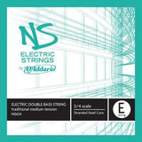 DAddario Orchestral - NS614 - NS Electric Traditional Bass Single E String, 3/4 Scale, Medium Tension