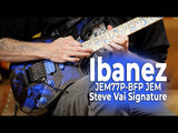 Ibanez - Guitare électrique Steve Vai Signature JEM Premium - Bleu Floral