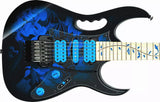 Ibanez - Guitare électrique Steve Vai Signature JEM Premium - Bleu Floral