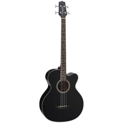 Guitare basse électro-acoustique Takamine série G, pan coupé vénitien, noire GB30CEBLK