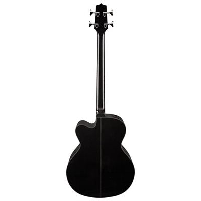 Guitare basse électro-acoustique Takamine série G, pan coupé vénitien, noire GB30CEBLK