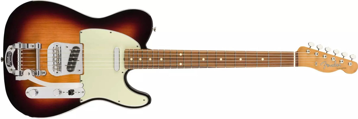 Vintera Telecaster Bigsby des années 60, touche en pau ferro avec housse - Sunburst 3 tons