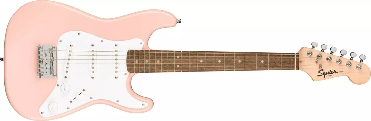 Squier - Mini Strat Electric Guitar w/Laurel Fingerboard - Shell Pink 0370121556
