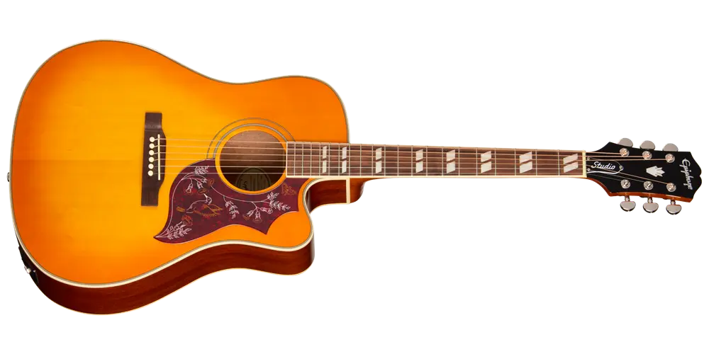 Guitare électro-acoustique Hummingbird Studio EC avec housse - Heritage Cherry Sunburst