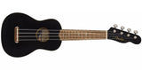 Fender - Venice Soprano Ukulele, Walnut Fretboard - Black 0971610706