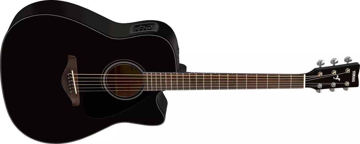 Yamaha - FGX800C Solid Spruce Top Dreadnought Acoustic Guitar with Electronics - Black