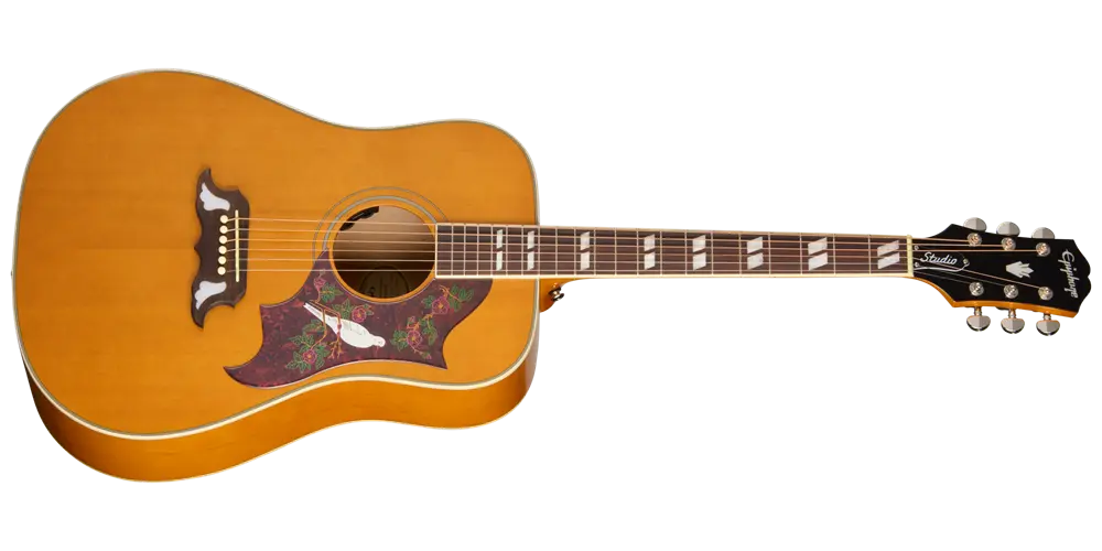 Guitare acoustique/électrique Dove Studio avec housse - Naturelle