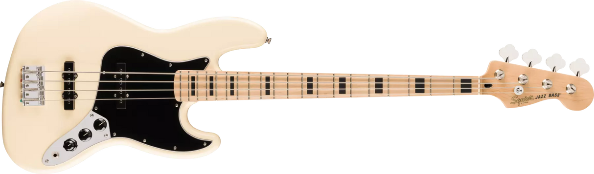 Squier - Affinity Series Active Jazz Bass, touche érable - Olympic White - 0378703505