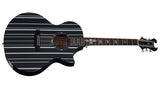 Guitare acoustique Schecter Synyster Gates AC-GA SC - Noir brillant avec liserés argentés 3700-SHC