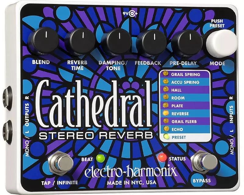Pédale de réverbération stéréo Electro-Harmonix Cathedral d'occasion