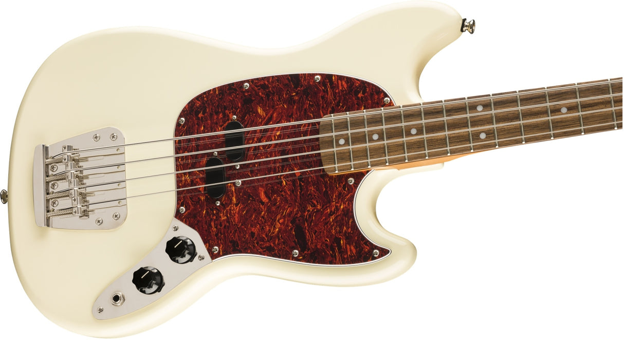 Squier - Guitare Basse Mustang Classic Vibe des années 60 - Blanc Olympique - 0374570505