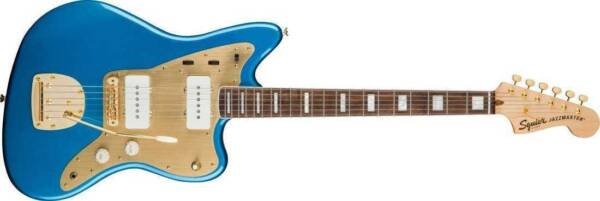 Squier 40th Anniversary Jazzmaster, Gold Edition, Laurel Fingerboard - Lake Placid Blue