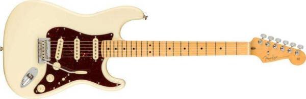 Fender				 				Guitare Stratocaster American Professional II,  touche en érable - Olympic White